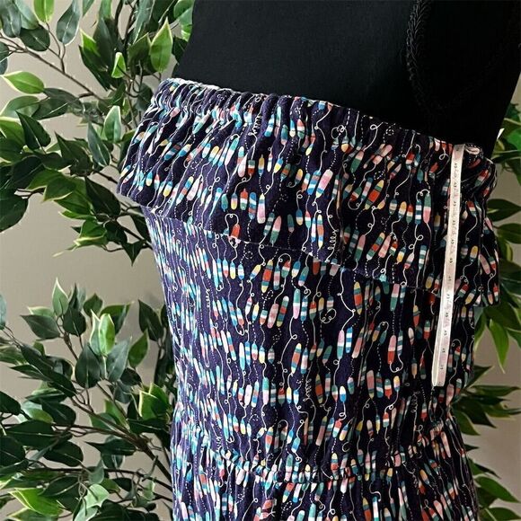 Lilly Pulitzer Strapless Ruffle Dress M Oh Buoy Print Knee Length Multicolor - Picture 4 of 7